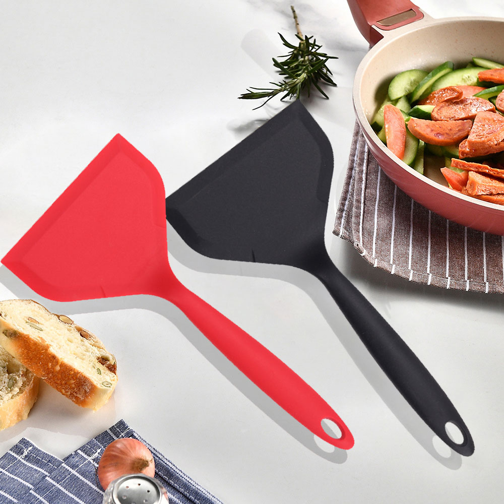 Okonomiyaki Spatula - Red BK Antihaft-Silikonwender, Spatel, hitzebeständig, Kochschaufel,