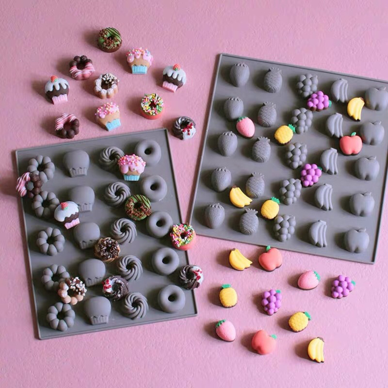 Donut Mold Silicone - Multicavity Obst Silikon Schokolade Backform Donut