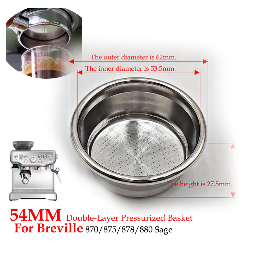 54 mm zweilagiger Druckfilterk – Breville Espresso Bes870 Bewertung und Preis