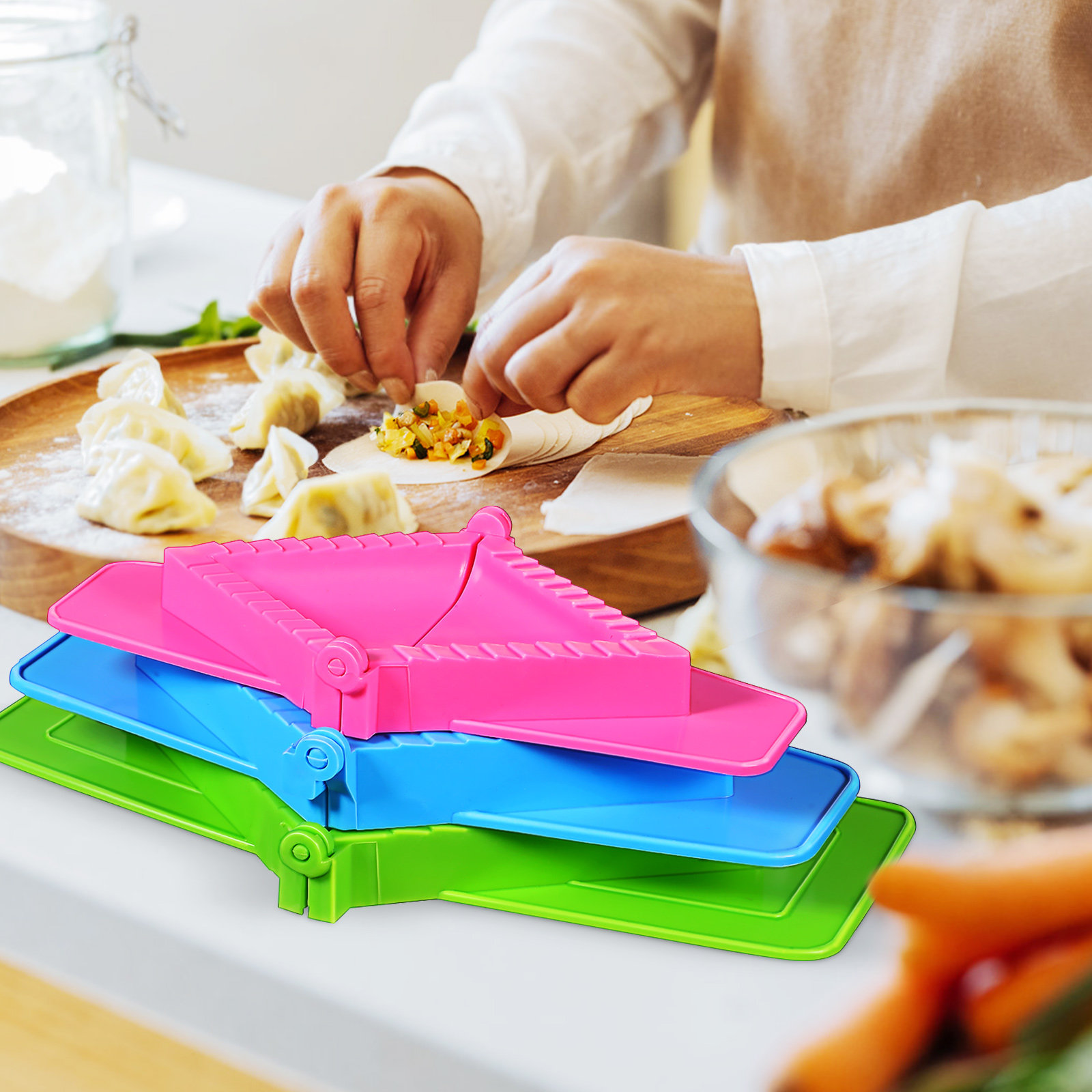 3-teiliges Teigtaschen-Former- – Dumpling Press Set Bewertung und Preis