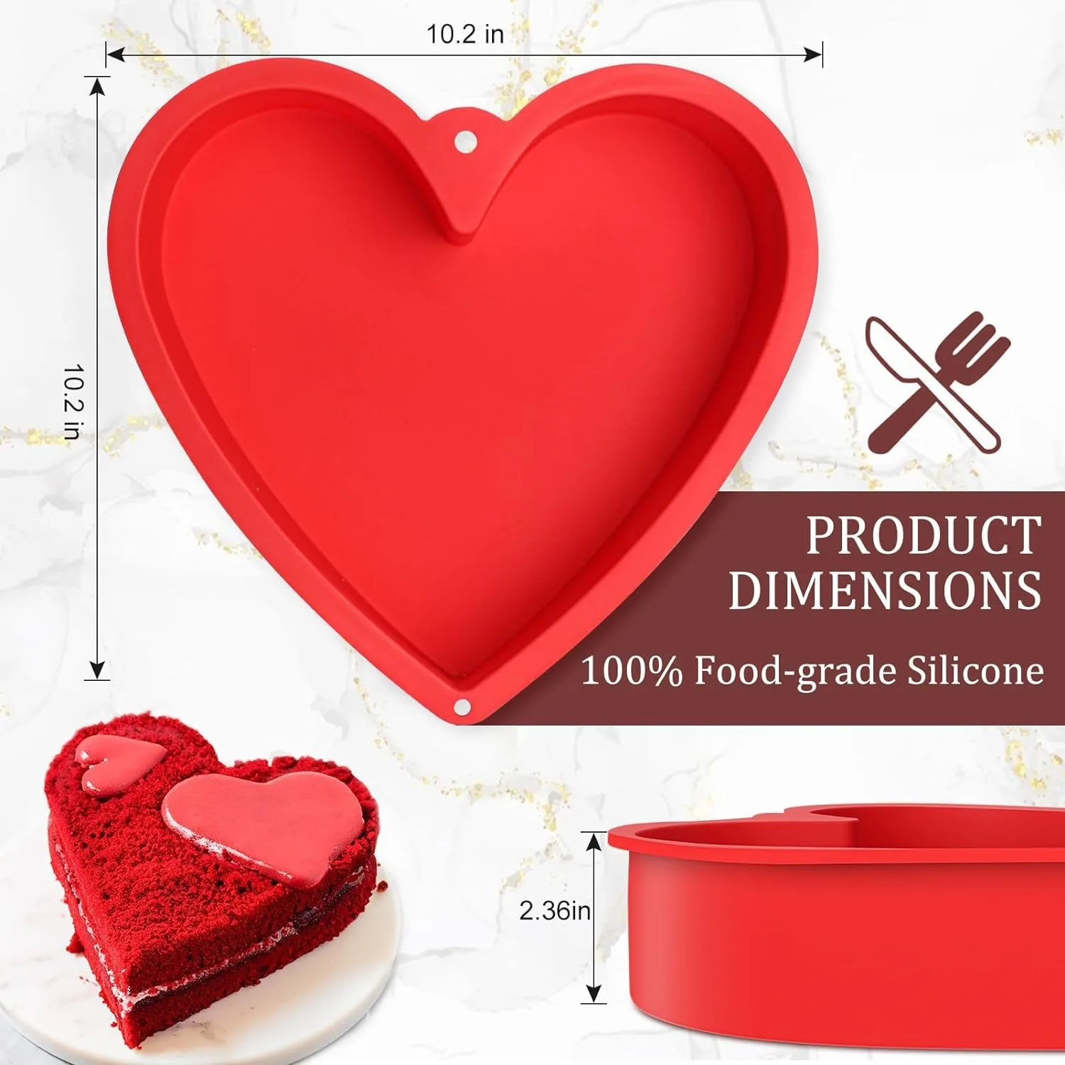 8/10 Zoll Silikon Herzförmige  – Bunny Cake Mold Bewertung und Preis